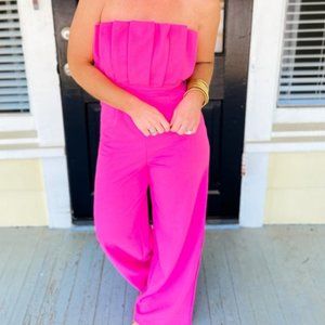 Hot pink jumpsuit